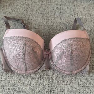 Victoria's Secret Lace Bra - Soft Pink and Gray